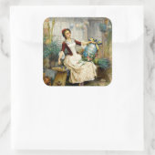 イースターエッグ素晴らしアートヴィンテージ絵画ズ スクエアシール (バッグ)