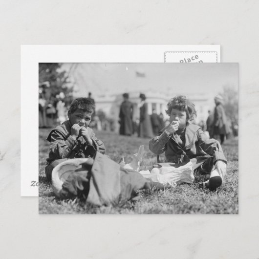 イースターエッグ転がホワイトハウス1911 シーズンポストカード (正面/裏面)