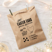 イースターエッグ配信バッグ、エッグレシートヴィンテージスタイル フェイバーバッグ (クリップ留めされた状態)