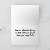 イースターエッグ間抜けからのイースター願い シーズンカード (内部)