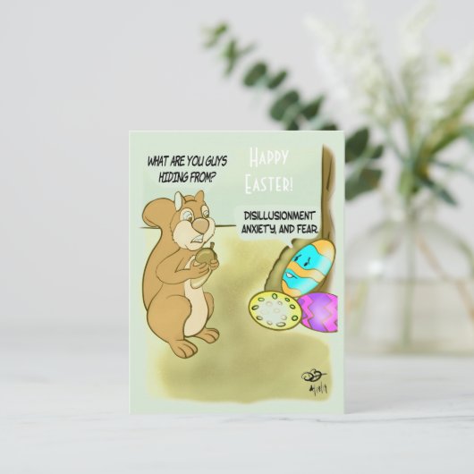 イースターエッグ隠蔽 ポストカード (スタンド正面)
