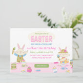 イースターエッグ飾り付けパーティーの招待状 招待状 (スタンド正面)
