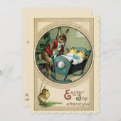 イースターエッグ飾ズティーパーティの招待状 招待状 (正面/裏面)