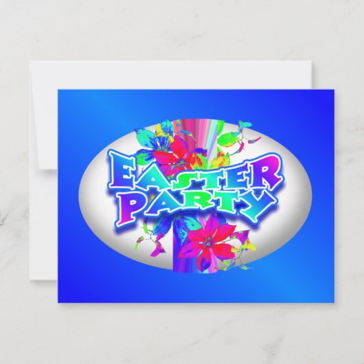 イースターエッグ飾パーティの招待状 招待状 (正面)