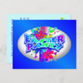 イースターエッグ飾パーティの招待状 招待状 (正面/裏面)