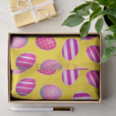 イースターエッグ黄色とピンクのパターン 薄葉紙 (ギフト)