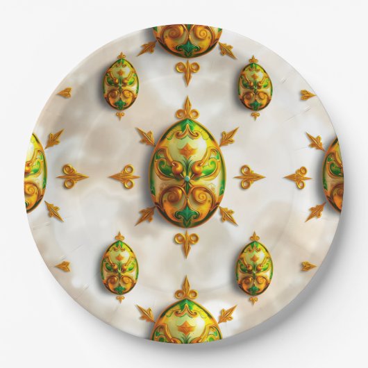イースターエッグ3D飾～～ ペーパープレート (正面)