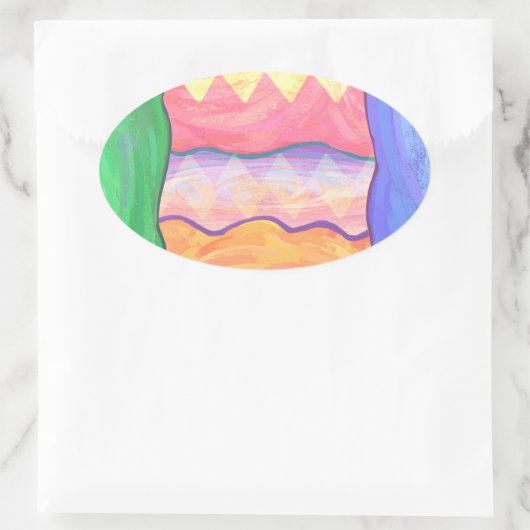 イースターエッグ4シール 楕円形シール (バッグ)