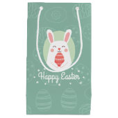 イースターエッグ|のギフトバッグが付いているかわいいバニー スモールペーパーバッグ (正面)