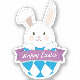 イースターエッグ。イースターバニー。ハッピーイースター シール