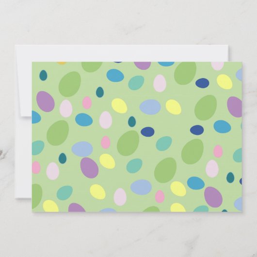 イースターエッグ – イースターパーティの招待状 招待状 (裏面)