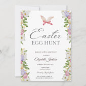 イースターエッグ ウサギの耳 花 ブランシュ & バブルリー 招待状 (正面)