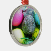 イースターエッグ,ウサギ,ゴルフボール メタルオーナメント (右)
