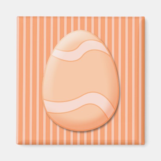 イースターエッグ（オレンジ）マグネット マグネット (正面)