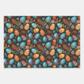 イースターエッグ カラフル 春 ラッピングペーパーシート (正面)