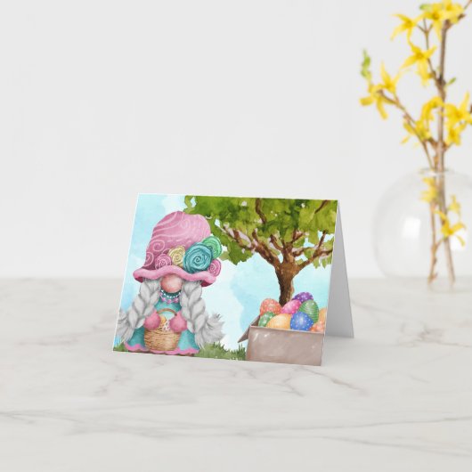 イースターエッグ カード (黄色い花)