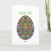 イースターエッグ サイケデリックデザイン キッズ オーガニックTシャツ カード (裏面)