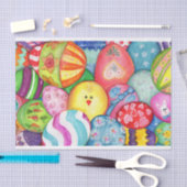 イースターエッグ、シックな水の色の芸術組織 薄葉紙 (クラフト)