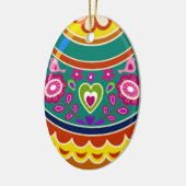 イースターエッグ セラミックオーナメント (左)