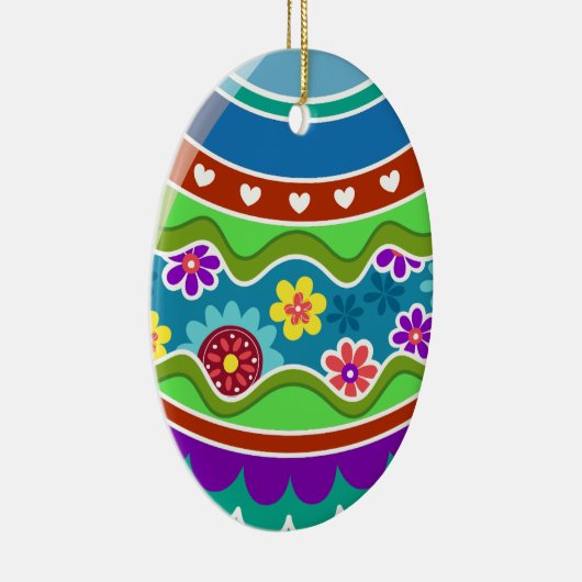 イースターエッグ セラミックオーナメント (右)