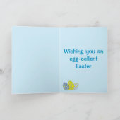 イースターエッグ＆チキン折り紙グリーティングカード カード (内部)