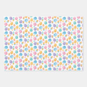 イースターエッグ&チックパターン |パステルズカラーズラ ラッピングペーパーシート (正面3)