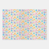 イースターエッグ&チックパターン |パステルズカラーズラ ラッピングペーパーシート (正面)