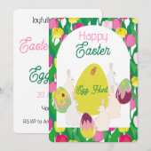 イースターエッグ ハント ご招待 招待状 (正面/裏面)