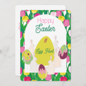 イースターエッグ ハント。招待状 招待状 (正面/裏面)