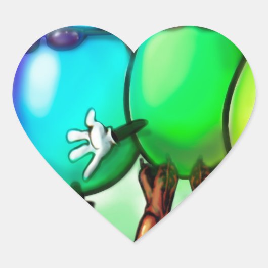 イースターエッグ ハートシール (正面)