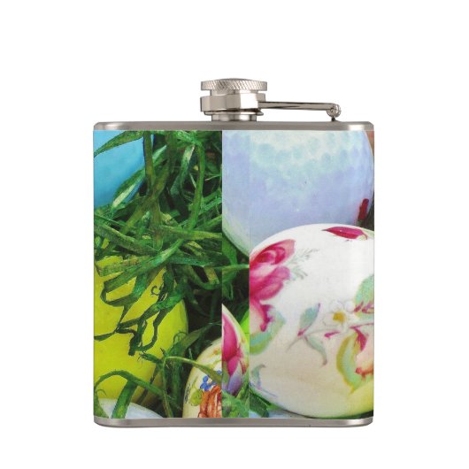イースターエッグ、バニーとゴルフボール フラスク (裏面)