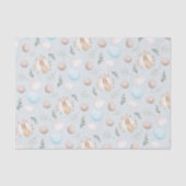イースターエッグ&バニーパターンブルー 薄葉紙 (正面)