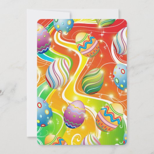 イースターエッグ フェスティブ パターン 招待状 (正面)