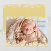 イースターエッグ フォトフレーム 誕生のお知らせ 招待状 (正面/裏面)