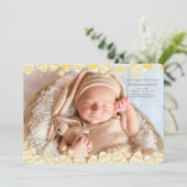 イースターエッグ フォトフレーム 誕生のお知らせ 招待状 (スタンド正面)