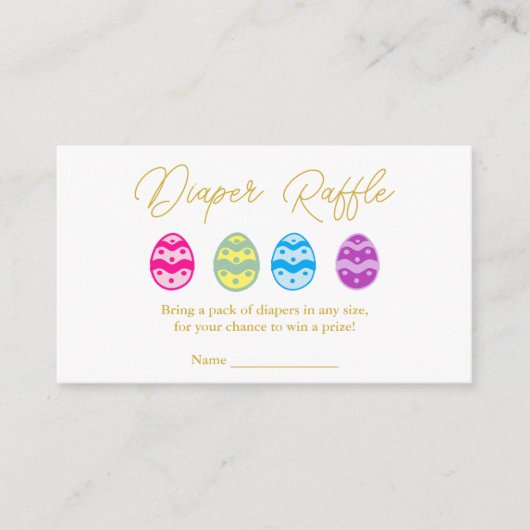 イースターエッグ ベビーシャワー おむつくじ エンクロージャーカード (正面)
