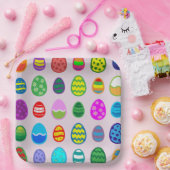 イースターエッグ ペーパープレート (パーティー)