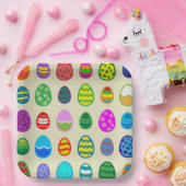 イースターエッグ ペーパープレート (パーティー)