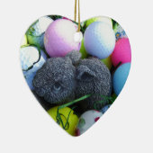 イースターエッグ、ラビットゴルフボール セラミックオーナメント (右)