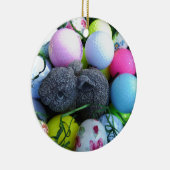 イースターエッグ、ラビットゴルフボール セラミックオーナメント (右)