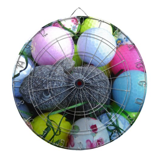 イースターエッグ、ラビットゴルフボール ダーツボード (正面)