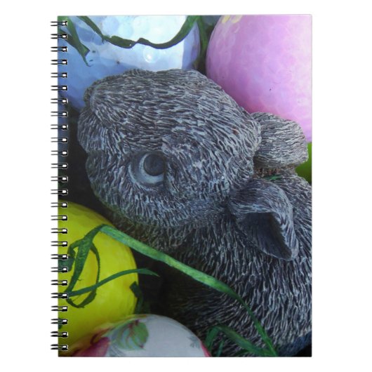 イースターエッグ、ラビットゴルフボール ノートブック (正面)