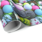 イースターエッグ、ラビットゴルフボール ラッピングペーパー (ロールコーナー)