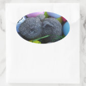 イースターエッグ、ラビットゴルフボール 楕円形シール (バッグ)