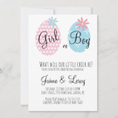 イースターエッグ 性別発表 女の子か男の子か 招待状 (正面)