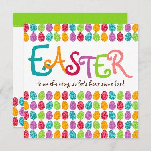 イースターエッグ 招待状 (正面/裏面)