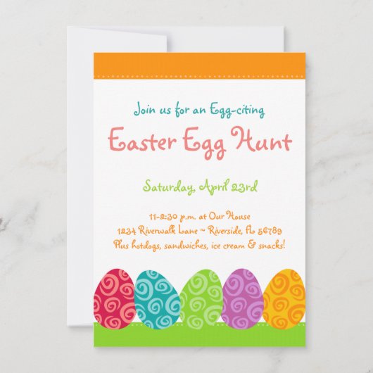 イースターエッグ 招待状 (裏面)