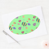 イースターエッグ 楕円形シール (封筒)