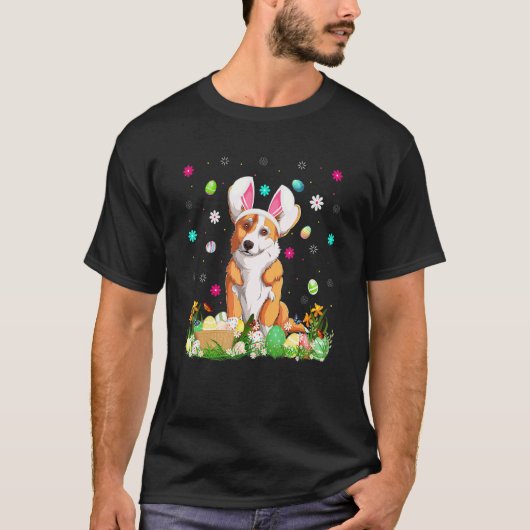 イースターエッグ 楽しいコーギー犬 イースターの日曜日 1 Tシャツ (正面)