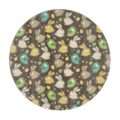 イースターエッグ、鳥が付いている春パターン カッティングボード (正面)